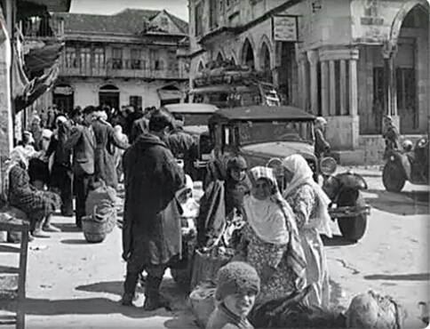 أحد شوارع مدينة النبطية في الثلاثينيات 